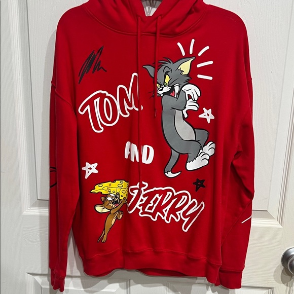 Tom and Jerry Red Women's Hoodie - Picture 1 of 7